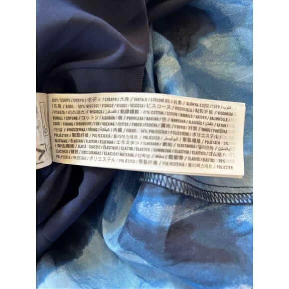 Abercrombie and Fitch Blue Pattern Strapless Hardware Cutout Maxi Dress XL - Picture 8 of 12